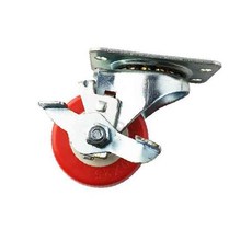 셀 커머스 캐스타 가구 바퀴 적색 이동식바퀴, J12-캐스타-2브레이크적색(도매), 1개