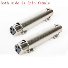 1pcs 3Pin XLR DMX 금속 케이스 변환기 오디오 조명 어댑터 3 핀 5 여성 남성 커넥터