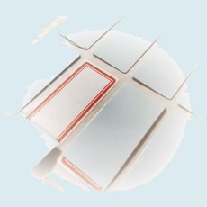 문서 적색 보호필름 견출지 라벨 유니온 18 x 60 7매입