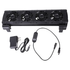 수족관 냉각기 어항 탱크 냉각 팬 시스템 각도 및 풍속 조절 가능한 저음 조용한 냉각기 클립 온 디자인, US, C, 1개