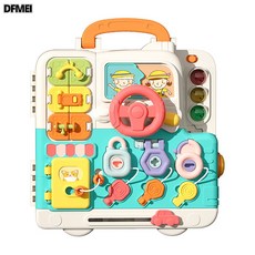 QRU 兒童益智蒙氏早教忙碌書教具嬰幼兒趣味小忙碌屋寶寶玩具卡通, 1個, 益智忙碌本【彩盒裝】-不含電池