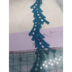 愛心手工材料鋪 花邊帶012 炮仗花蕾絲花邊 水溶花邊 喜慶手工藝材料, 1個, 藍色, 藍色