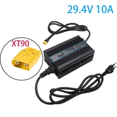 29.4V 10A 충전기 스마트 알루미늄 케이스는 7S 25.9V 실외 리튬 이온 배터리 자동차 균형 안전하고 안정적, 04 UK220V, 01 CHINA, 02 XT90