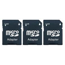 원폴뎀 마이크로 SD 카드 변환 어댑터, 3개, 블랙