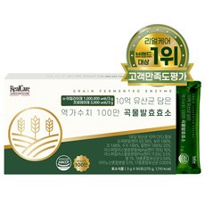 리얼케어 10억 유산균 담은 역가수치 100만 곡물발효효소 3g x 90포, 1개, 90회분