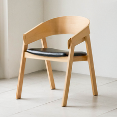 퍼니인어스 탐체어 원목 카페의자 커피숍 편한 고급 디자인 체어, 내츄럴, 1개