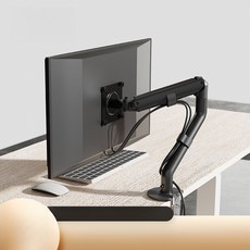 17~32인치 방열 데스크탑 컴퓨터 모니터 스탠드용 조절식 디스플레이 로봇, Black