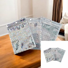 포토카드 악세사리 홀로그램 포장지퍼백 16x24cm 투명지퍼백 미니지퍼백 악세사리지퍼백 여행용, 별