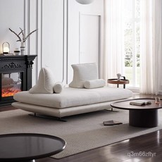 寫意普拉多沙發北歐小戶型客廳空間雙麵無扶手靠背極簡佈藝 KG1X, 棉麻面料,雙人位1.6米