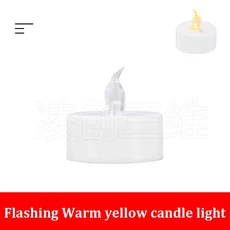 Bambu 촛불 램프 LED 조명 DIY 3D 인쇄 모델 부품 voron AD5M K1 Kobra, 01 Flashing Warm yellow, 04 3 pcs