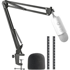 블루 예티 마이크 붐 암 스탠드예티 팝 필터 포함 X USB 및 케이블 슬리브 선몬SUNMON, Blue Yeti Boom Arm with Foam W, Blue Yeti 붐 암 폼 윈드스크린 포함