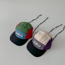 미소 랜딩배색캡모자 유아동모자 캡모자 등원룩코디 사계절용 맘커플모자