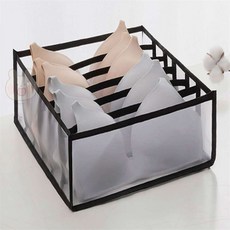 브래지어 속옷 정리함 6칸 블랙 여성속옷정리함, 1개