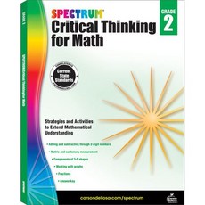 [원서] 페이퍼백 도서 스펙트럼 2학년 비판적 사고 수학 워크북 paperback Book Spectrum Grade 2 Critical Thinking for Math W