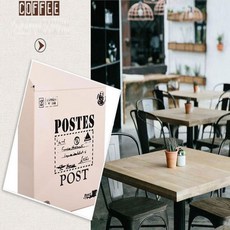 고드림 인테리어 벽걸이형 우편함 우체통 편지함 건의함 주택 사무실, 옐로우, 옐로우