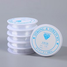 (코어무역) 비즈 공예 재료 반지 팔찌 목걸이 만들기 탄성 우레탄 줄, 0.8mm, 0.8mm, 1개