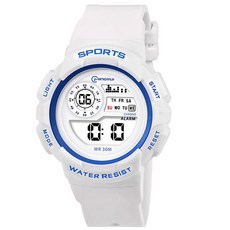 [SUNOEL] 3기압 방수 학생 전자 손목시계 MR-2109 여분 건전지 사은품 한글 설명서 정품 아크릴 케이스