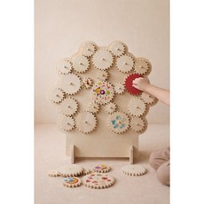 까르르 원목 장난감 톱니바퀴 놀이 풀세트, 23피스, 1세트