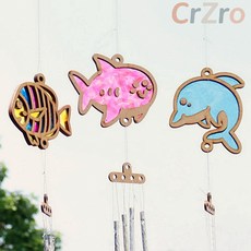 원목 우드 모스 프레임 받침대 인테리어 DIY 플랜테리어 거치대, WD1639 물고기 - 10개 [낱개수량확인]