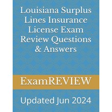 (영문도서) Louisiana Surplus Lines Insurance License Exam Review Questions & Answers Paperback, Independently Published, English, 9798328733465