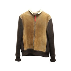 프라다 중고 시어링 트리밍 봄버 재킷