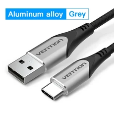 Vention USB C 타입 케이블 삼성 호환 포코 S21 용 3A 고속 충전 날짜 샤오미 호환 레드미 노트 8 카보