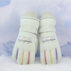 Winchesterr 여성 레인보우 겨울 패딩 방한장갑 스마트폰터치 방수 따뜻한 기모 스키 장갑