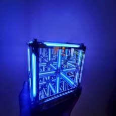 INFINITY 四維空間魔方氣氛燈 桌面擺飾, 藍光, 1個