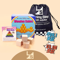 러닝스텝 원목 쌓기나무 100p + 미니북 + 보관주머니 세트, 1개