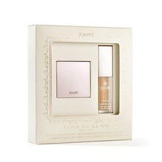 Jouer Glow On La Go 치크 & 립 세트 - 디럭스 아이스 하이라이터 + 다이아몬드 쉬머 틴트 립 오일 - 얼굴용 하이라이터 파우더 - 루미나이징 파우더 & 쉬머, 1