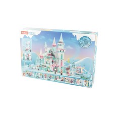 BC TOY 斯魯班 冬季城堡 樂高相容積木, 混合顏色