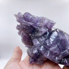 SWEET HEART 田芯精品 天然紫水晶龍龜 祥瑞神獸 鎮宅守財, 紫