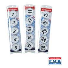 포비 숫자 자석 홀더 SS 03 32mm 10개입 고무자석 광