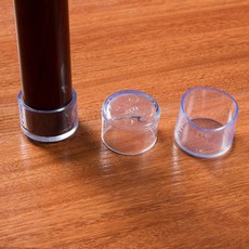 桌椅腳套 靜音保護套 防滑耐磨桌腳墊 創意硅膠椅腳套, 8個裝,圓形16mm 透明, 1個