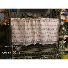 鄉村風繽紛花短簾110*45CM-可訂做尺寸窗簾織品