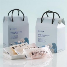 해미한과 구디백 블루가방 유과 선물세트 모듬유과 7입 전통과자 답례품 포장