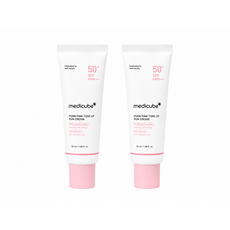 메디큐브 PDRN 핑크 톤업 선크림 복숭아빛 톤업 선크림, 2개, 50ml