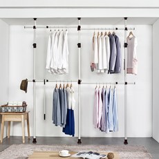 우리행거 클래식 4단 고정 행거 38mm WCL3804, 아이보리