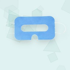 공유 VR 헤드셋 위생 커버 부직포 마스크 라이너 통기성 페이스 접촉 레이어 데모 교체 가능 100개입, 파랑색, 100개, 4NB1407064_ZHL