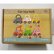 益智解鎖小車 蒙氏鑰匙配對玩具, 1個, 彩盒