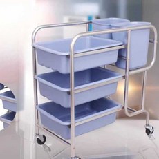 식당용 주방 3단 카트 배식카 중형 음식점 대형 이동 서빙 식당 구르마 다용도 핸드카, 01. 두꺼운 파이프 3분2통