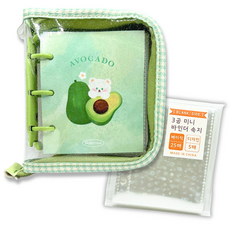 3공 포카 바인더 미니 폴라로이드 앨범, 30매, 아보카도