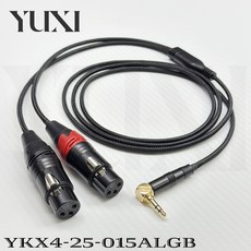 細線 編織網 手工 頂配款 雙XLR轉3.5mm 雙頭XLR母轉3.5mm 平衡頭 立體聲 雙XLR母頭 錄音介面, 1個, 雙XLR母頭轉3.5立體彎頭,總長15米=主線14.5米+分岔50公分