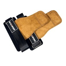 健身牛皮護掌助力帶硬拉引體室內單槓握力輔助，牛皮拉力帶提升握力，助握帶硬舉拉背引體向上, 1個, 大紅色/棉,365天拉斷換新