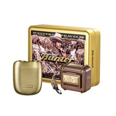 yoose 迷你復古刮鬍刀，西部風格雙刀頭設計，金色外觀，輕巧便攜刮鬍刀, 1個, 1個裝