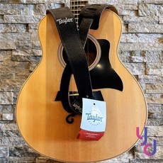 Taylor 麂皮刺繡質感背帶 吉他/貝斯背帶 黑/咖啡/棕色, 黑色, 1個