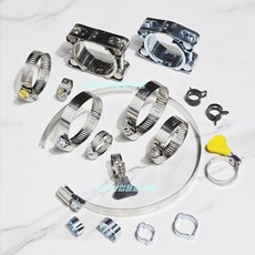 MK RUBBER 호스밴드 반도 종류별 올스텐 양귀 고압 클램프, 까스밴드, 가정용까스호스밴드, 1개