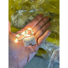 1米2米LED燈 磁吸燈 模型小路燈 暖白燈 手作三段式鈕扣電池, 1個, 暖白燈兩米（有20燈）,附電池