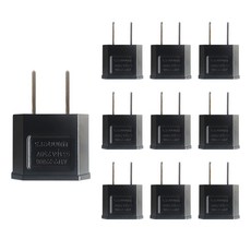 110V 돼지코 해외용 일본 미국 변환어댑터 10개입, 10개