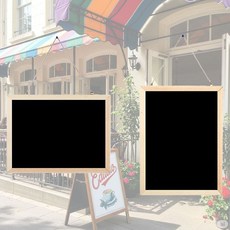 걸이형 원목 메시지 블랙보드 중형(30X40cm) kiw+3704dV